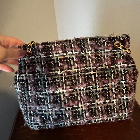 EUC Tory Burch Tweed Converible Shoulder Bag - Picture 6 of 16